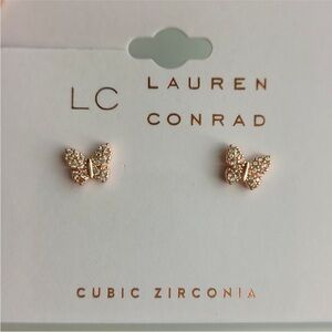 LC Lauren Conrad Sparkling Butterfly Earrings